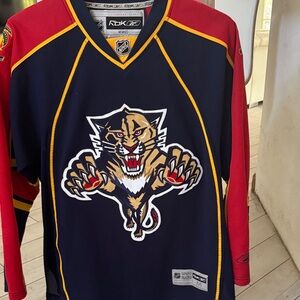 Reebok Navy and Red Hockey Jersey